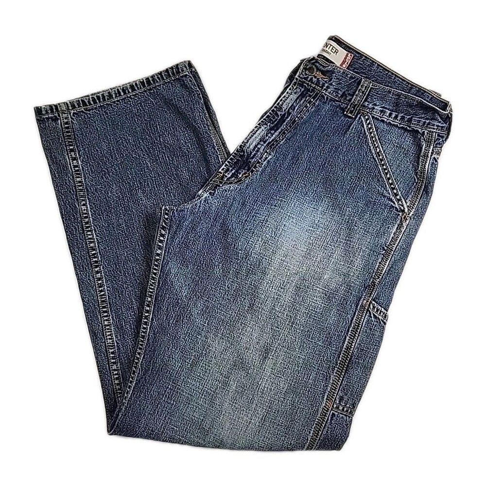Levis Carpenter Loose Straight Jeans Vintage Mens 36x34 Distressed Retro Work